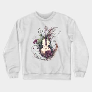 Nature's Symphony: Floral Violins and Rococo Elegance #1 Crewneck Sweatshirt